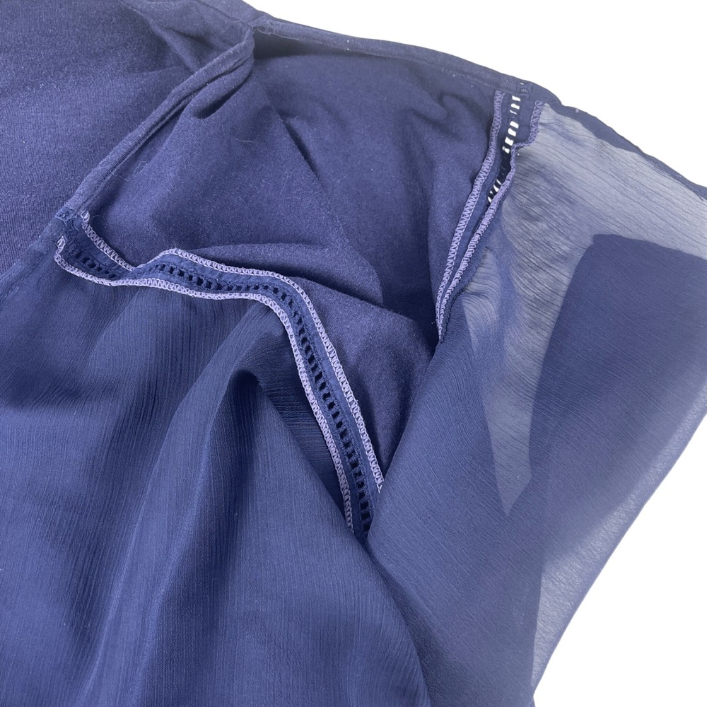 Tommy Bahama Swim Coverup Women L/XL Blue Lace Up Tassel Sheer Trim - Picture 4 of 8